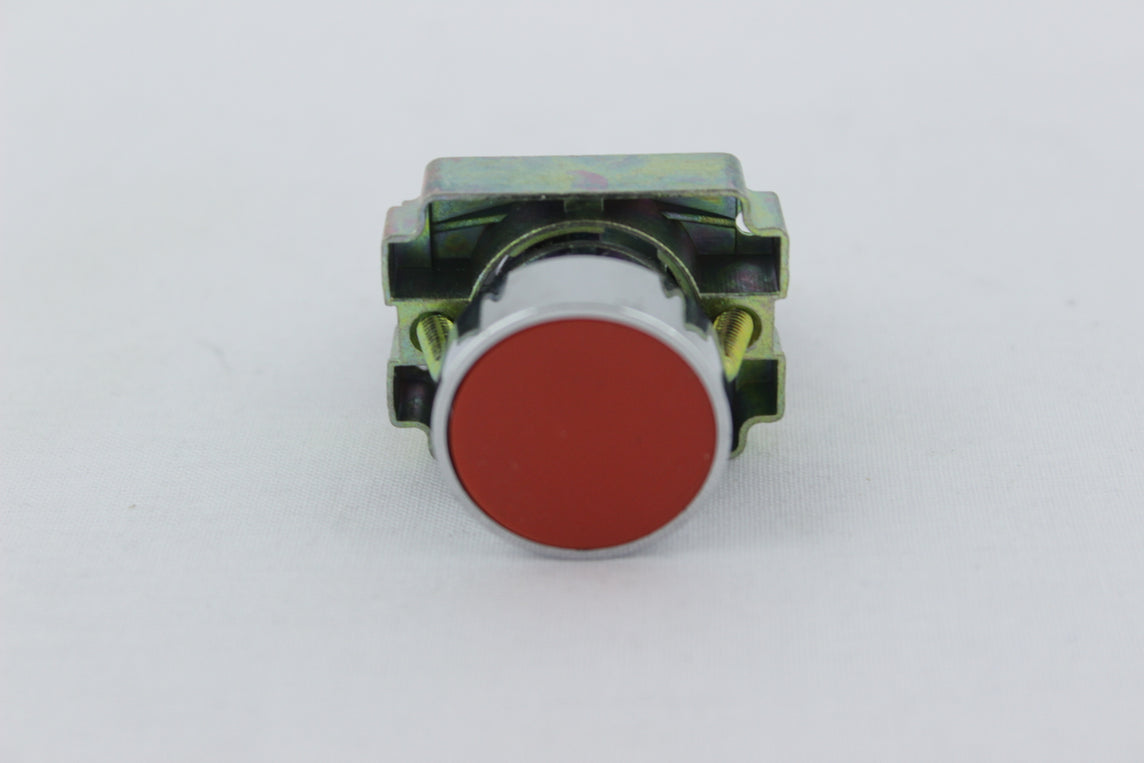 PULSADOR BASE METALICA ROJO 1 N/C