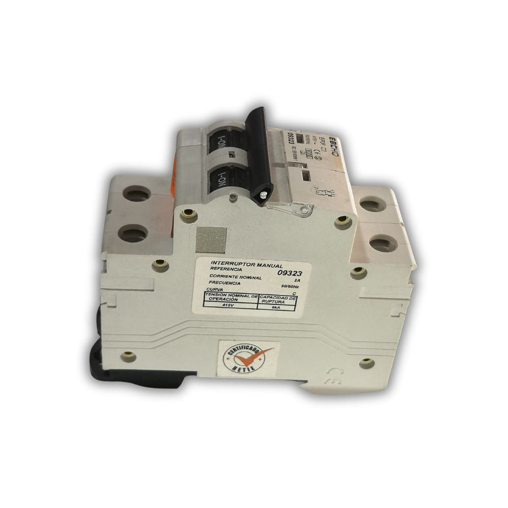 BREAKER TIPO RIEL EBC 2X2A 400V 6KA C