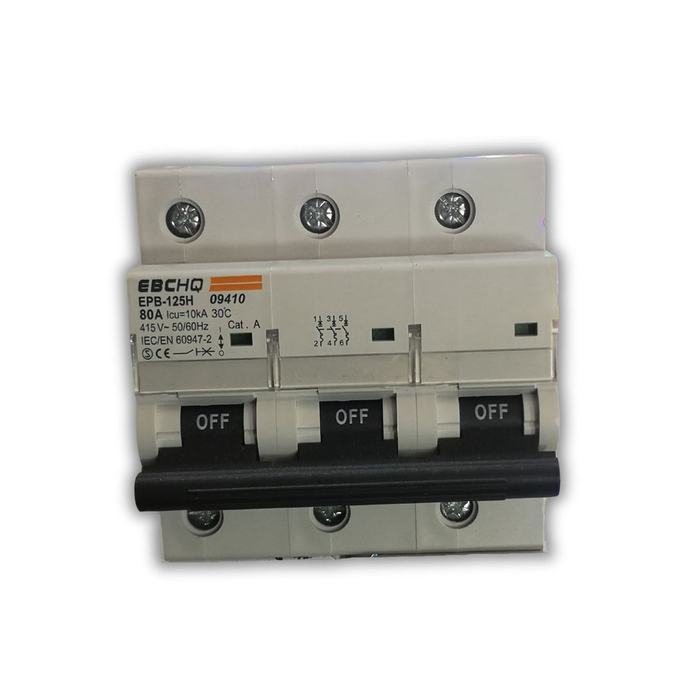 BREAKER TIPO RIEL EBC 3X80 230/400V 10KA
