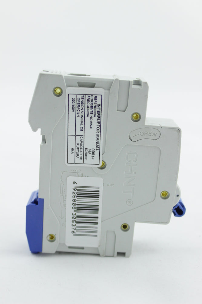 BREAKER TIPO RIEL CHINT 1X16A 230/400V 6KA