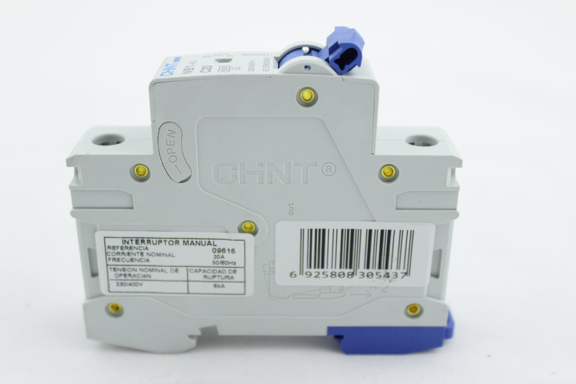 BREAKER TIPO RIEL CHINT 1X20A 230/400V 6KA
