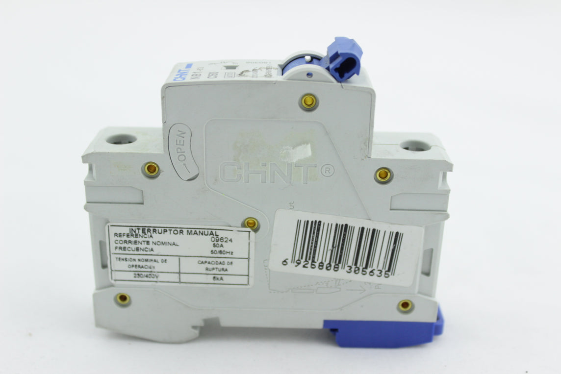 BREAKER TIPO RIEL CHINT 1X50A 230/400V 6KA