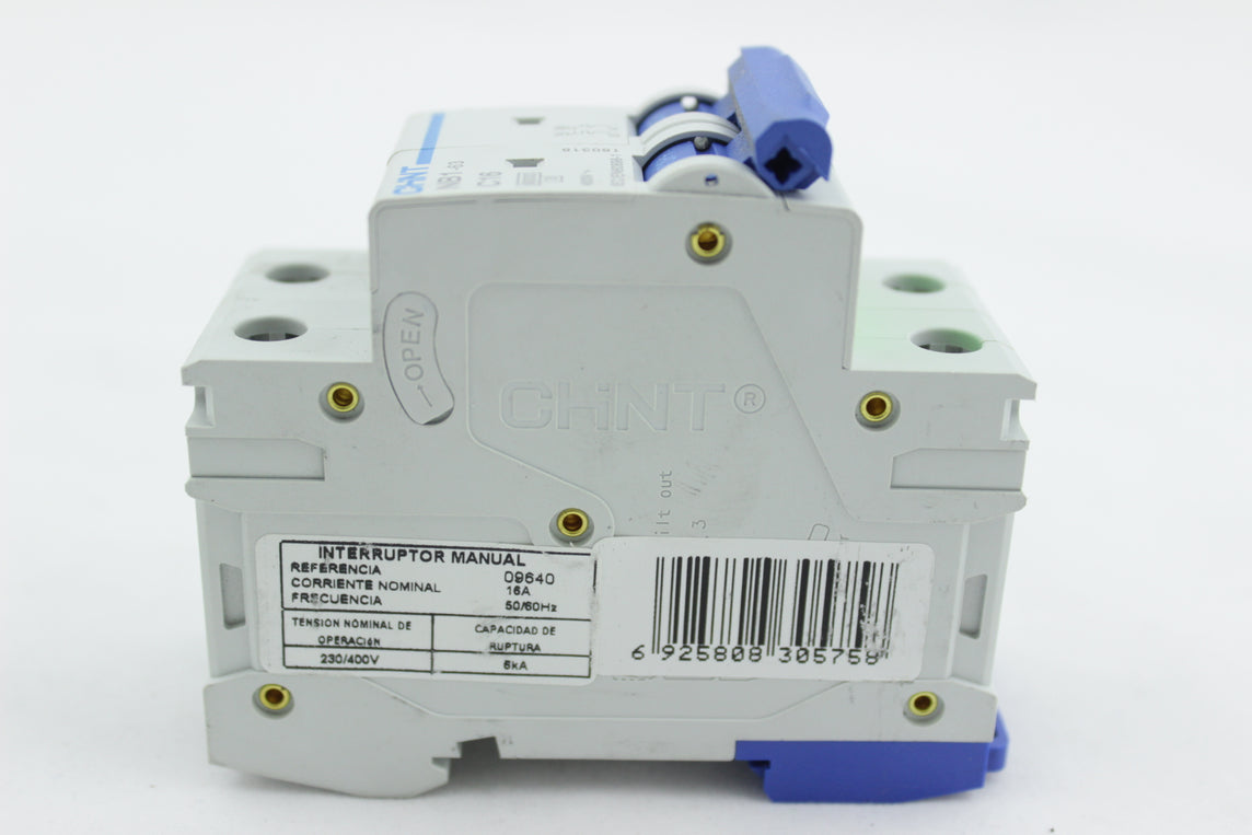 BREAKER TIPO RIEL CHINT 2X16A 230/400V 6KA