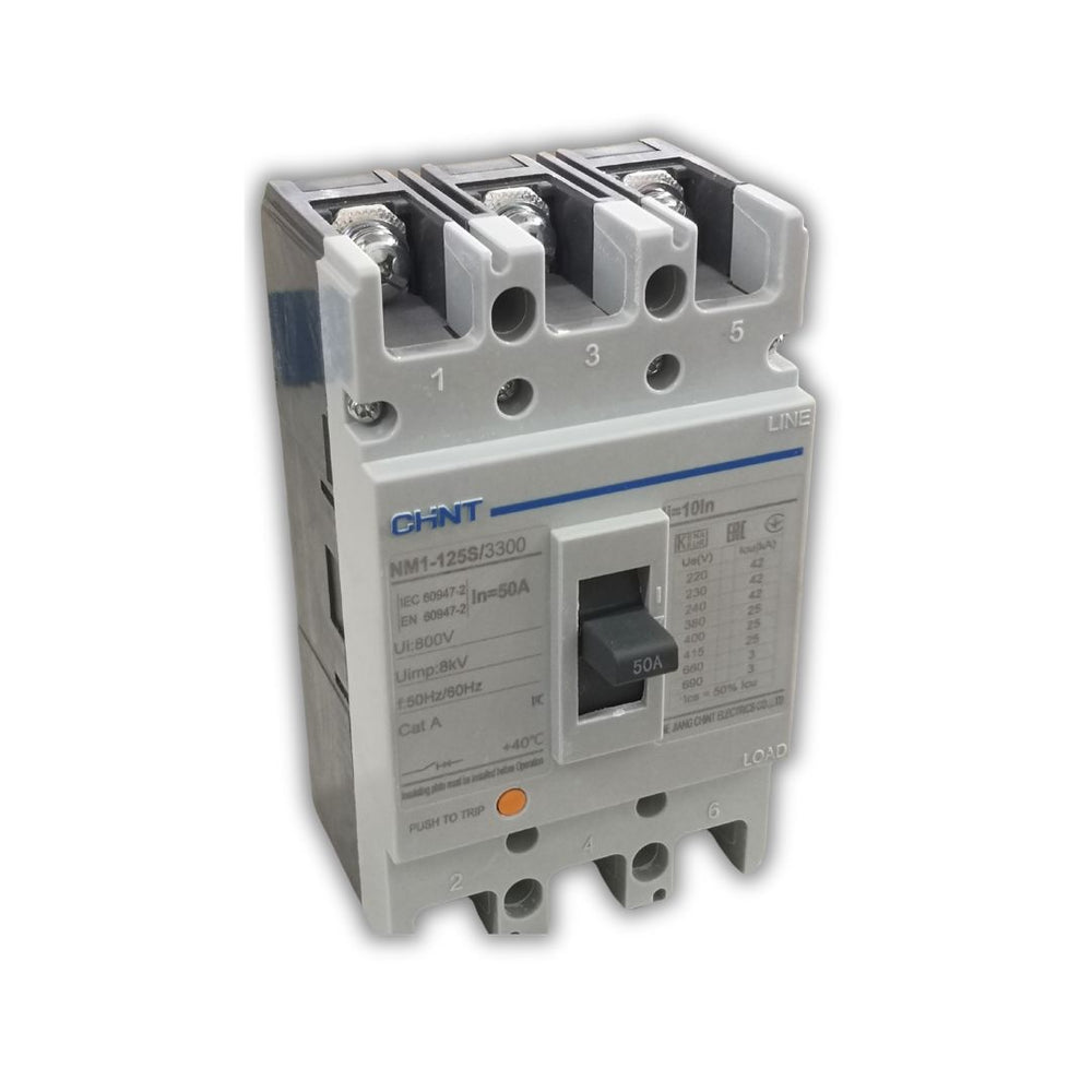BREAKER INDUSTRIAL CHINT TORNILLO 3X50A 415V 15KA/415V