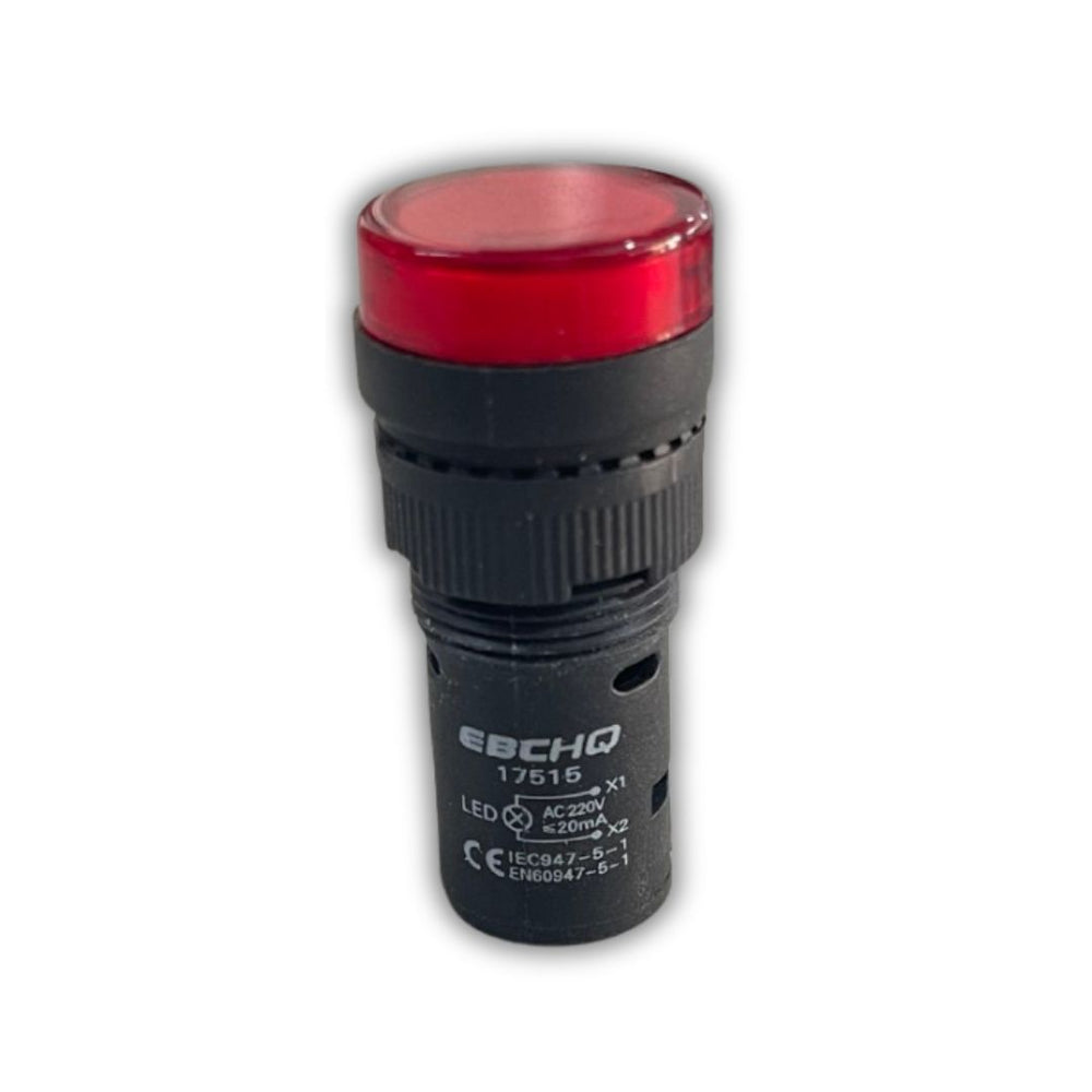 PILOTO LUZ ROJA 16MM PLASTICO