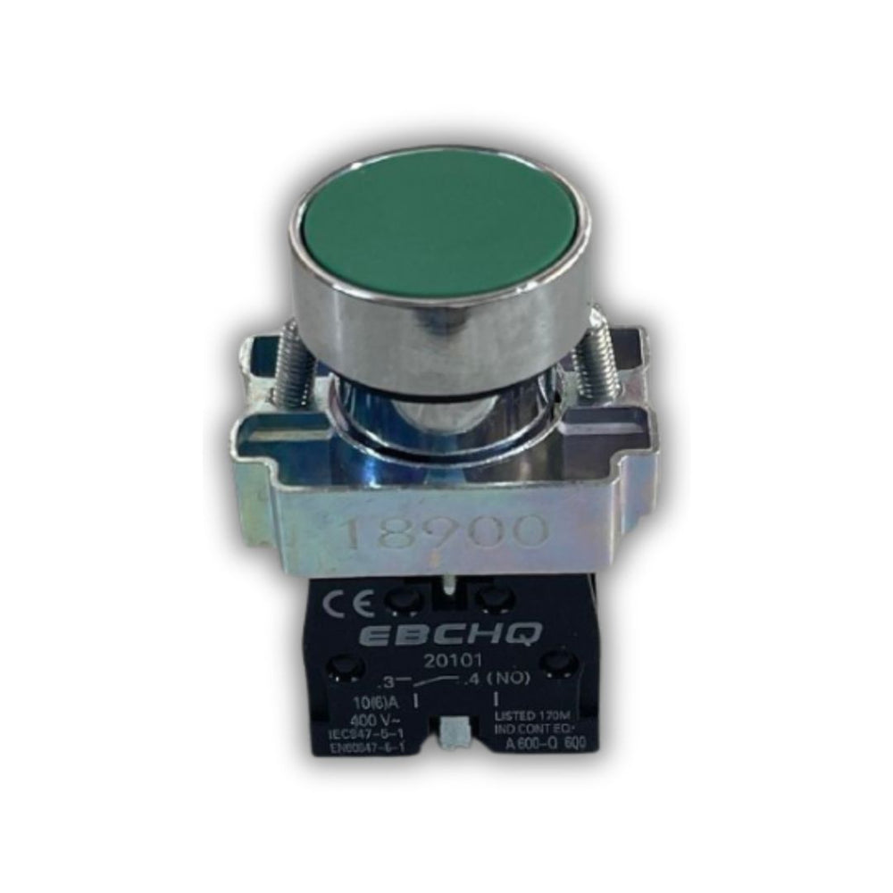 PULSADOR BASE METALICA VERDE 1 N/A