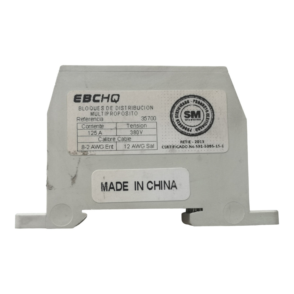 BLOQUE DIST AMA E8 2AWG/SAL 9X12AWG 125A/690V