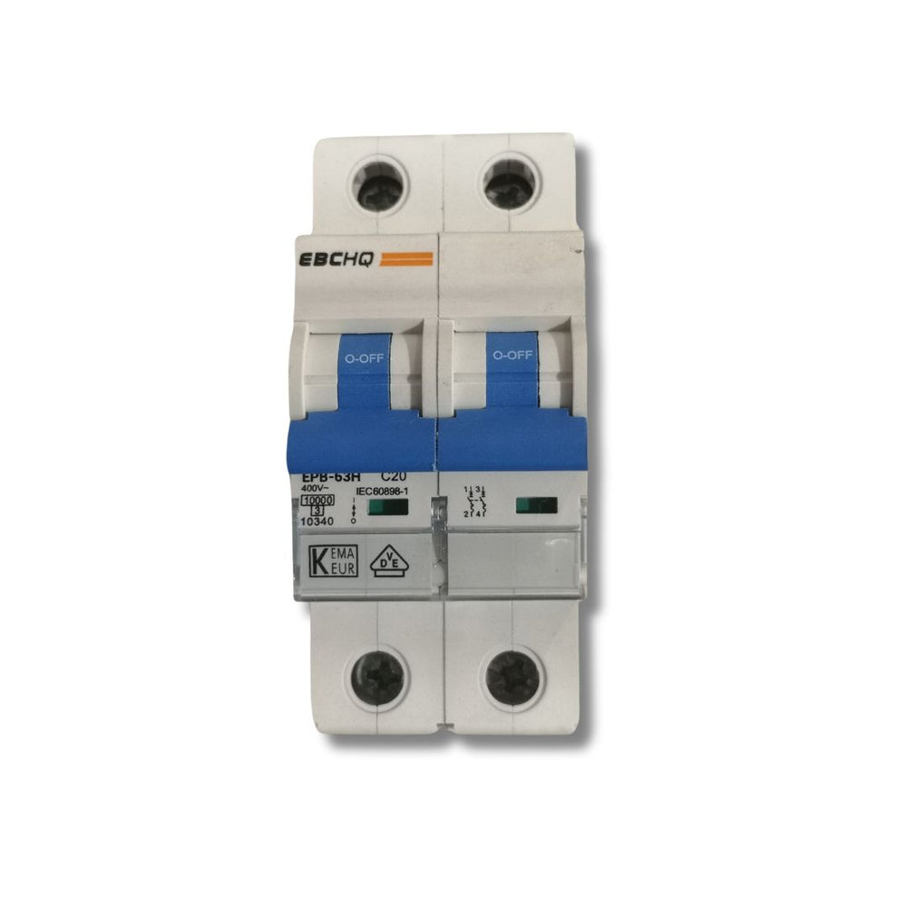 BREAKER TIPO RIEL CHINT 2X20A 230/400V 10KA