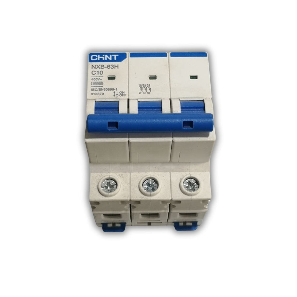 BREAKER TIPO RIEL CHINT 3X10A 230/400V 10KA