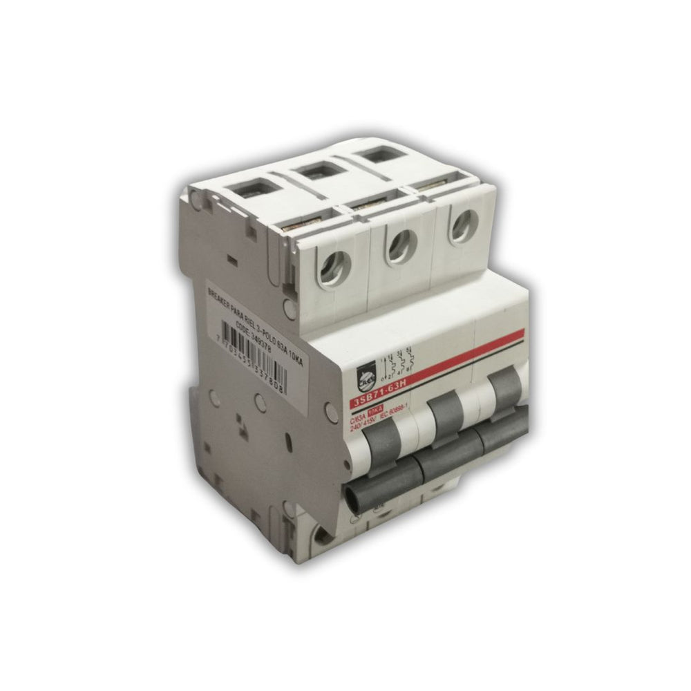 BREAKER TIPO RIEL CHINT 3X63A 230/400V 10KA