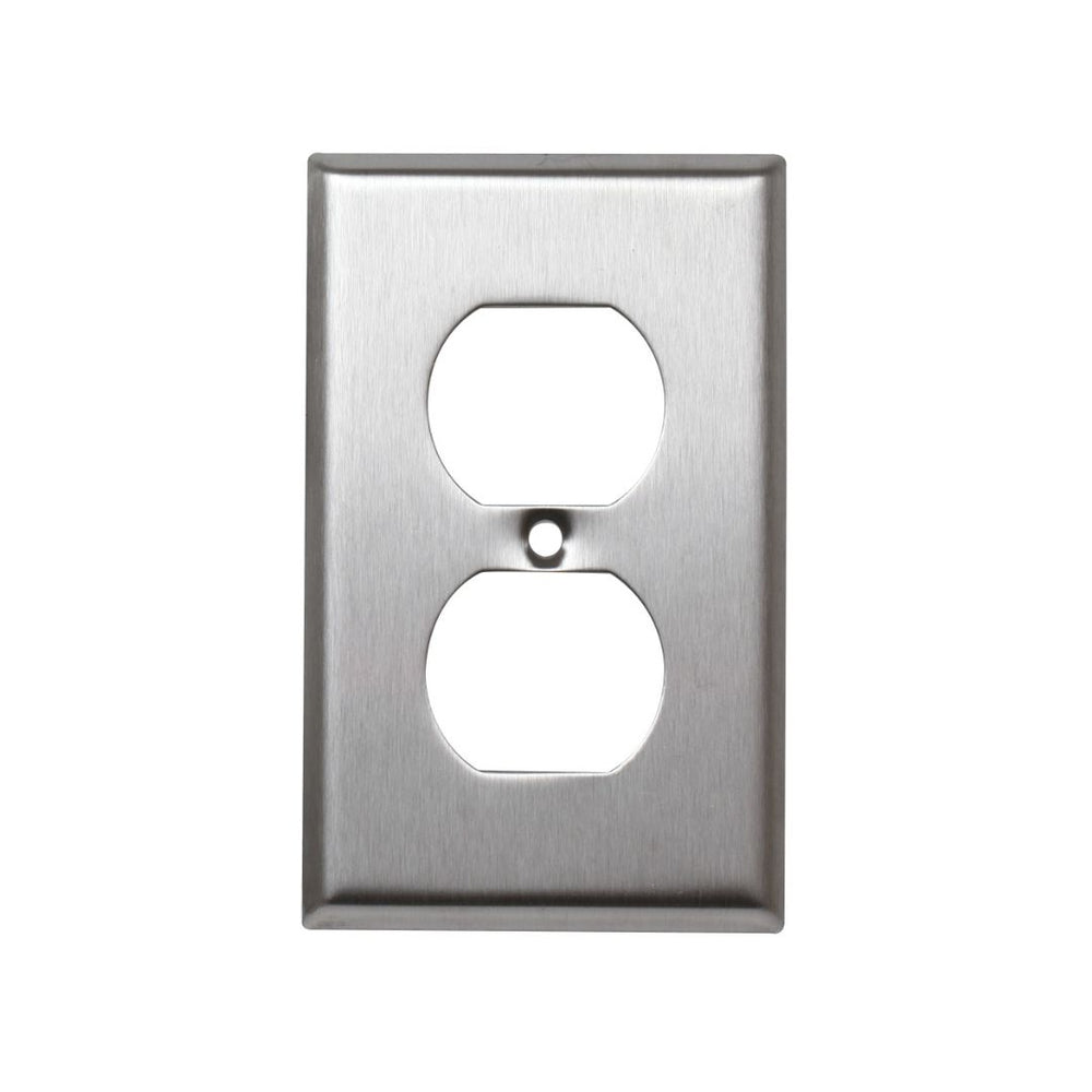 PLACA TOMA DOBLE METALICA