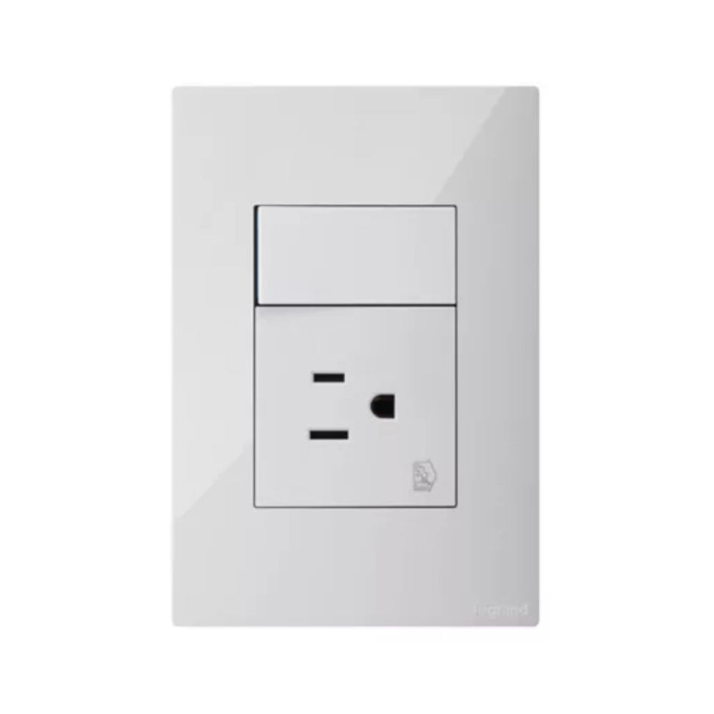 INTERRUPTOR+TOMA CORRIENTE P/T CLICKME