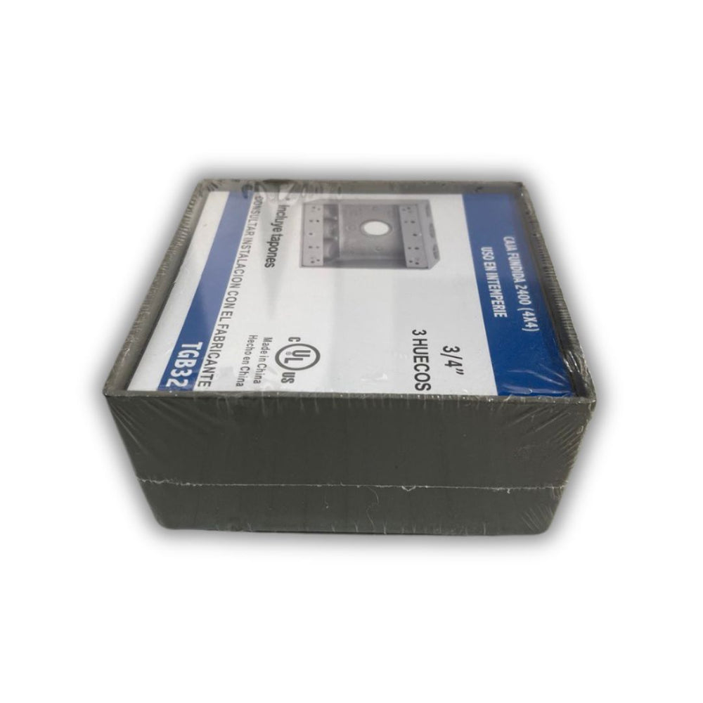 CAJA RAWELT 4 X 4 3 SALIDAS DE 3/4