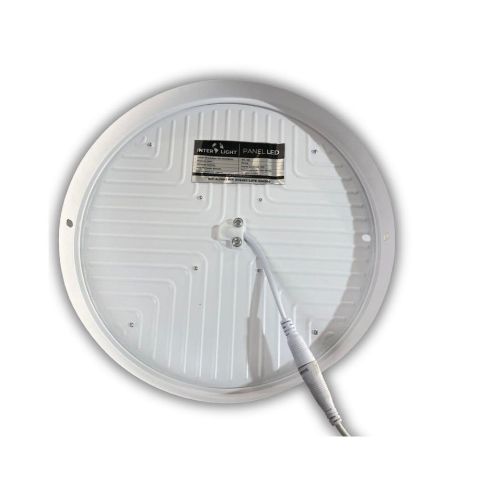 PANEL LED REDONDO SOBREPONER 24W 6500K SIN BORDE