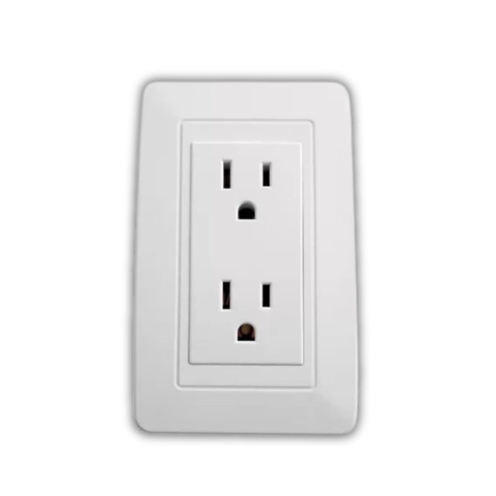 SOFY TOMA CORRIENTE DOBLE CON P/T BLANCO