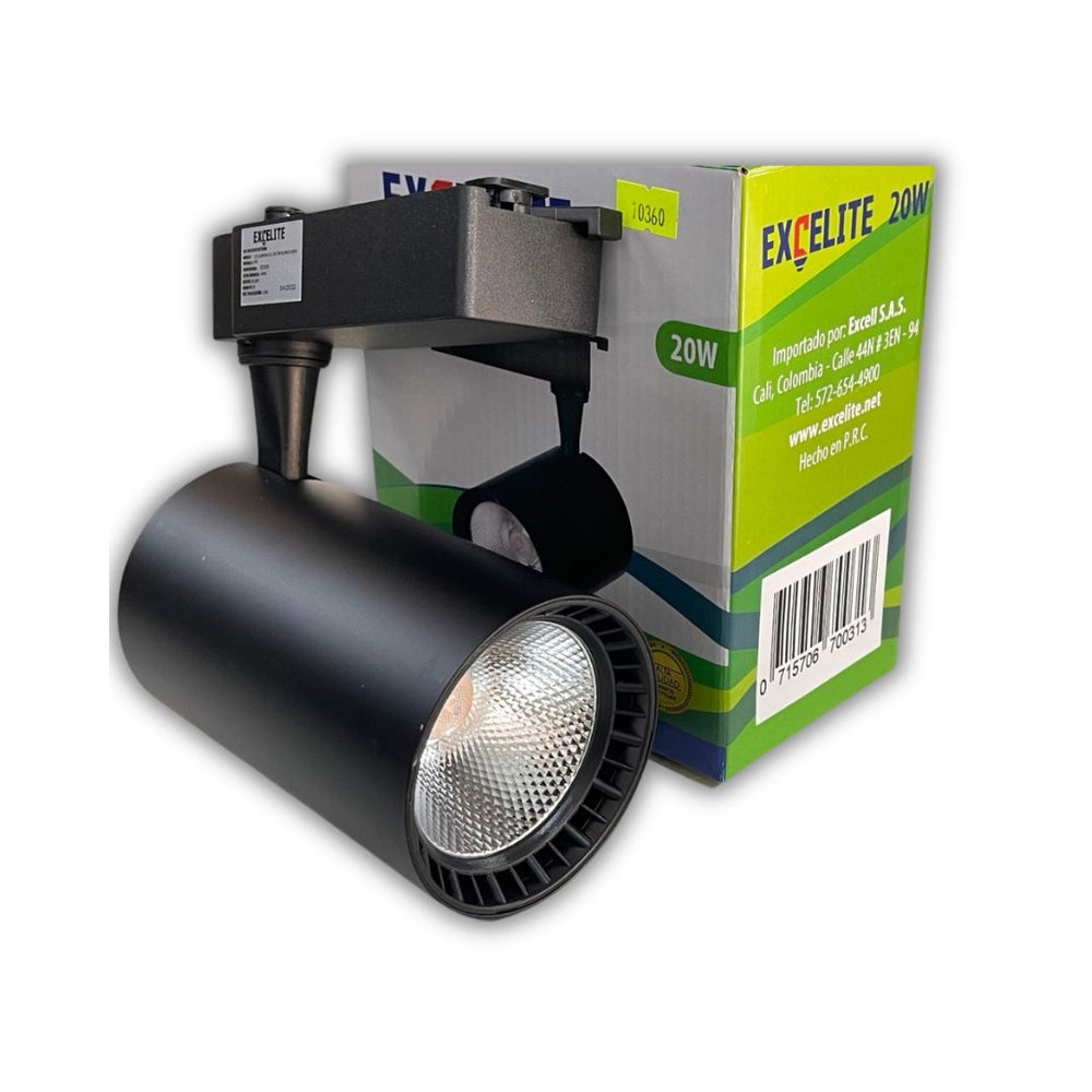 SPOT 20W NEGRO 3200K