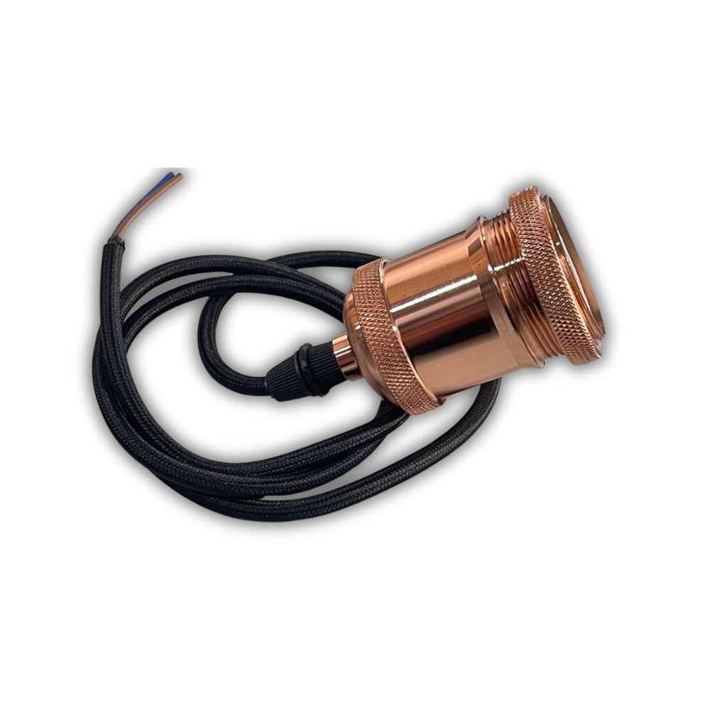 SOCKET DECORATIVO NEGRO / DORADO / ROSA