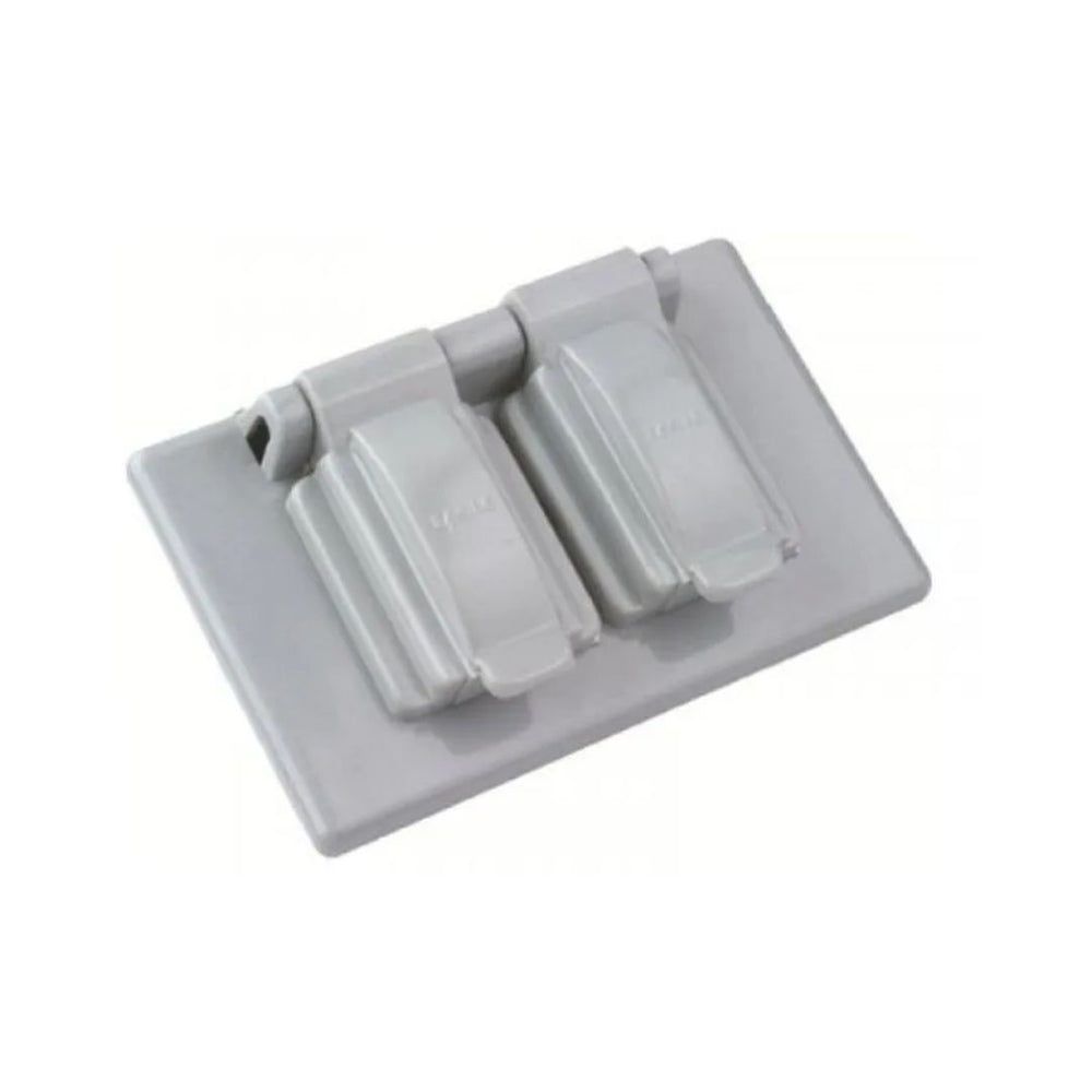 PLACA TAPA GRIS INTEMPERIE TOMA LEVITON