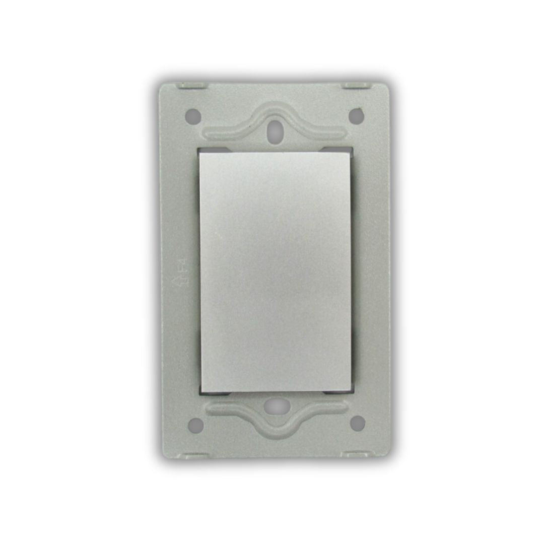 Tapa Ciega Empotrable Color Grafito - Diseño Moderno, Para Ocultar Tomas Eléctricas, Acabado Elegante