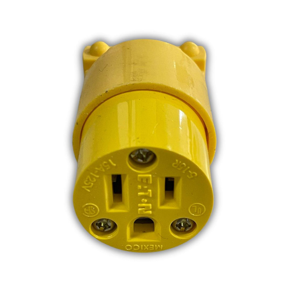 TOMA AEREO P/T 15 AMP LEVITON AMARILLO