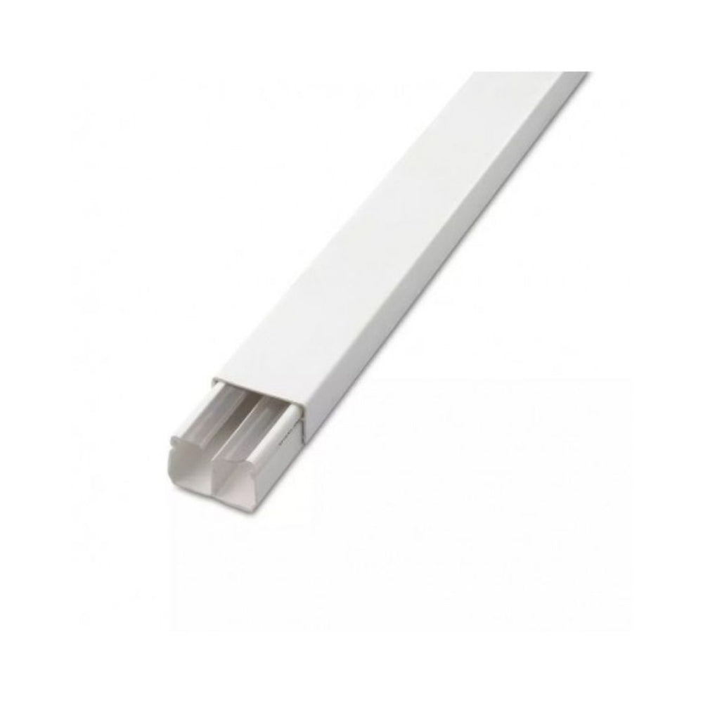 CANALETA BLANCA 40 X 25 CON DIVISION CON ADHESIVO 2 M