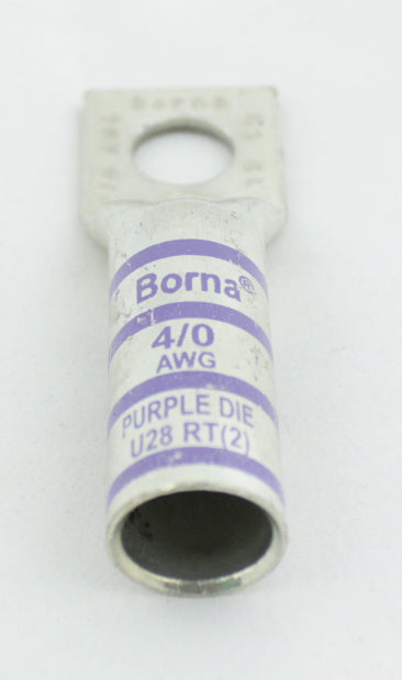 TERMINAL DE PONCHAR 1 HUECO BARRIL LARGO 4/0 AWG DIA 1/2