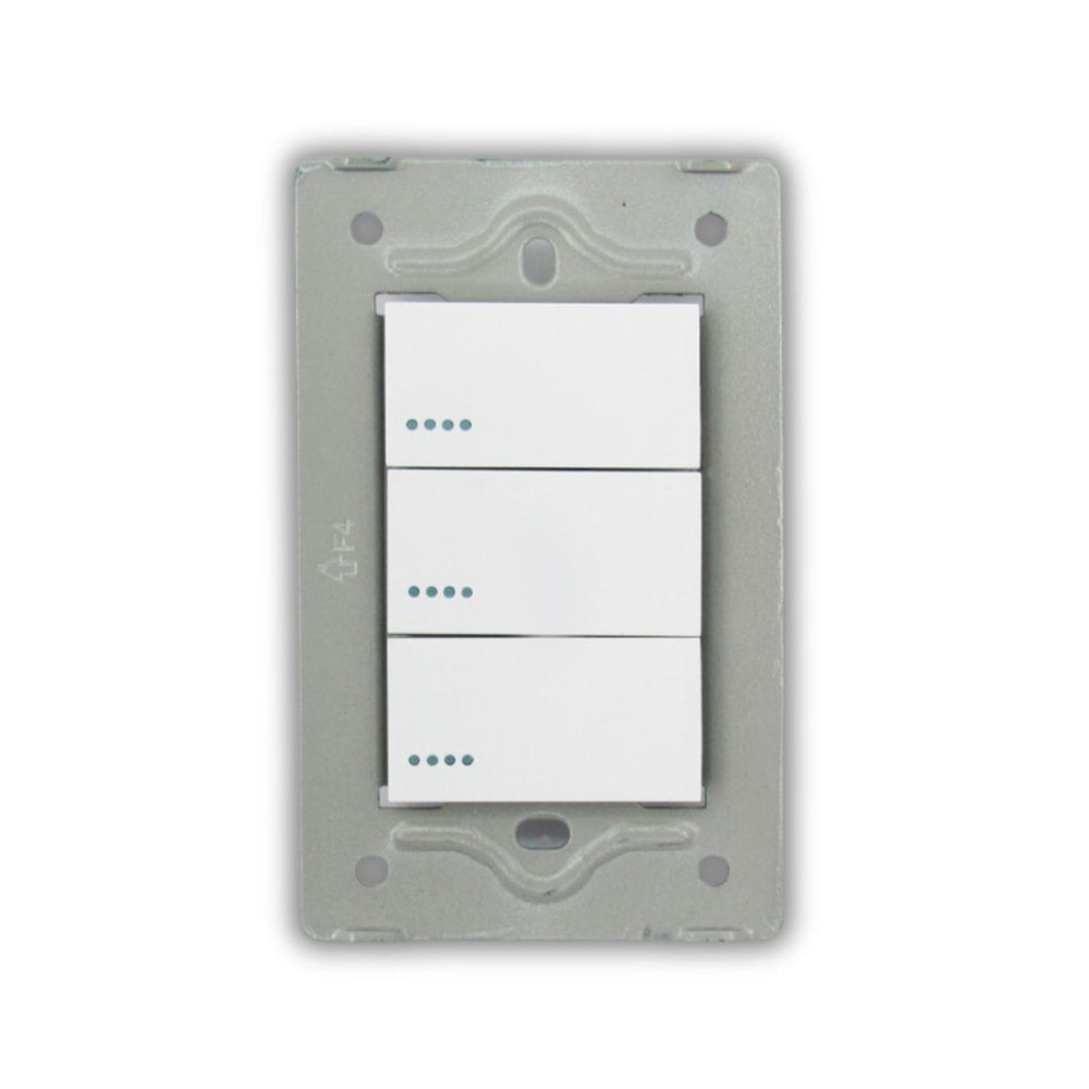 INTERRUPTOR TRIPLE BLANCO MILETTO V9-009