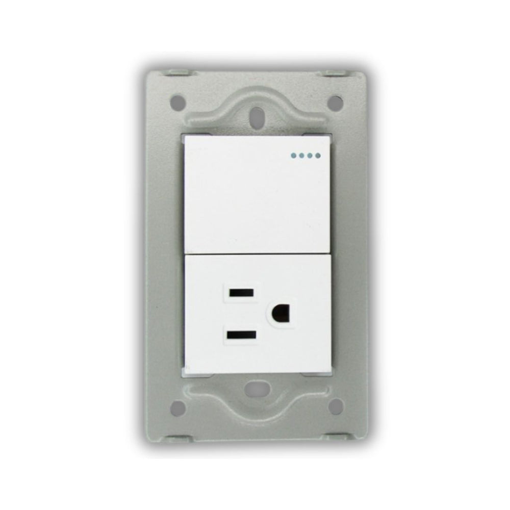 TOMA + INTERRUPTOR BLANCO MILETTO V9-018