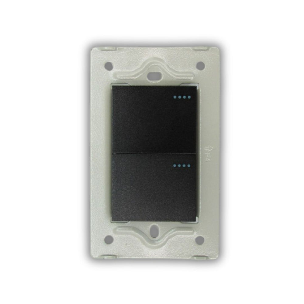 INTERRUPTOR DOBLE NEGRA MILETTO V17-007