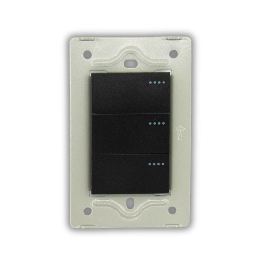 INTERRUPTOR TRIPLE NEGRA MILETTO V17-009