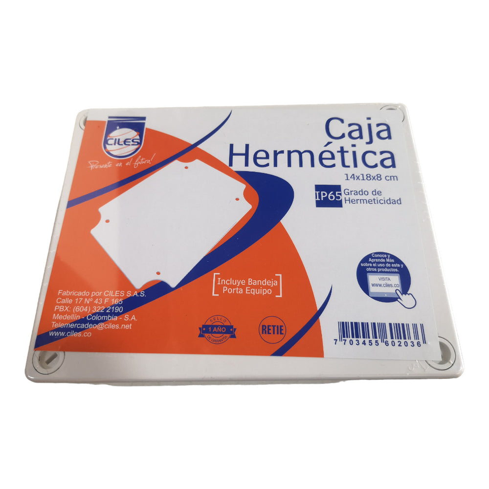CAJA DE PASO PLASTICA 14X18X8 CMS INTEMPERIE
