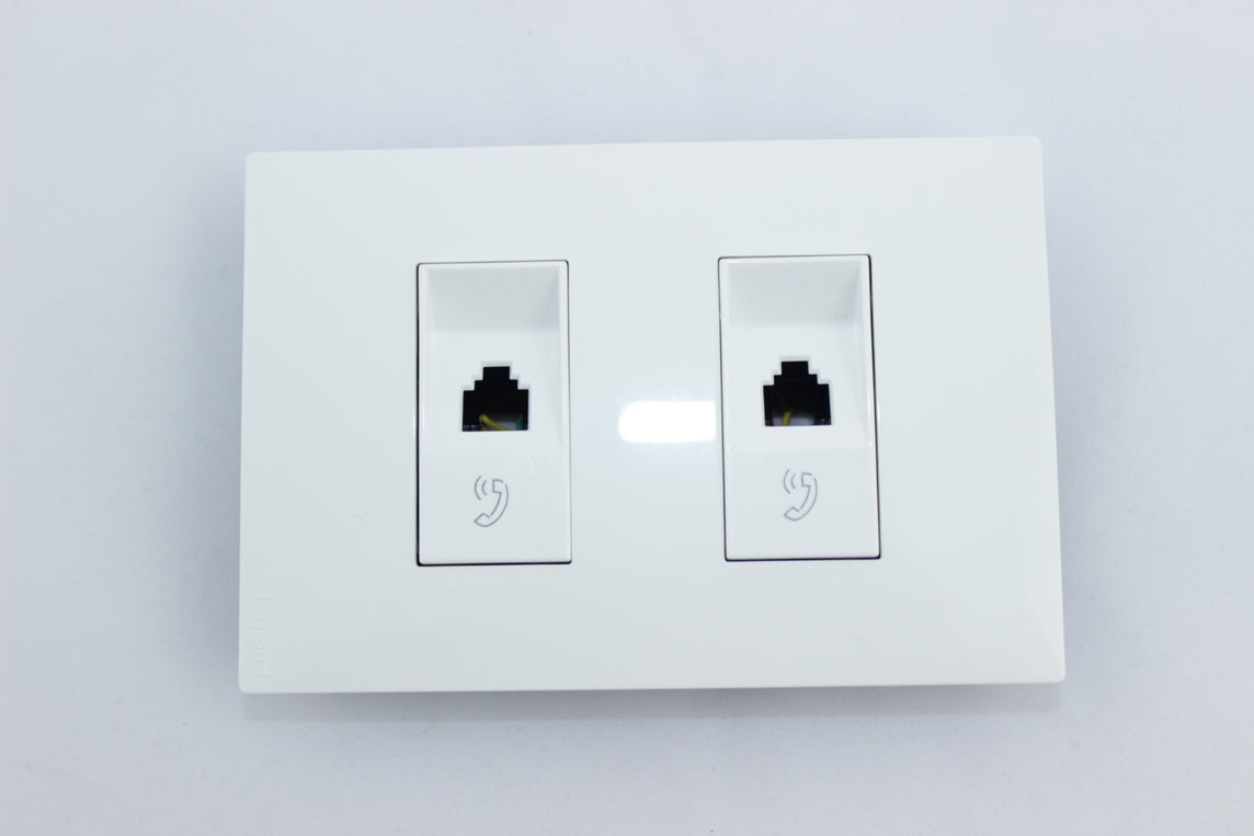 SALIDA DOBLE RJ11 4H CLICKME GARANTIA DE POR VIDA