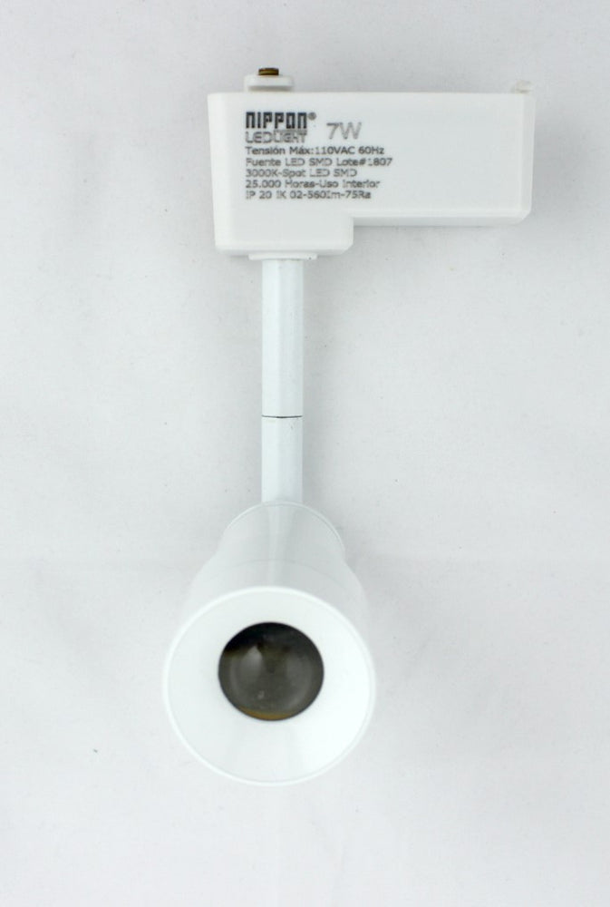 SPOT AJUSTABLE 7W BLANCO 110V ( 01120209 ) LUZ 3000K