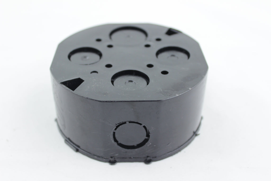 CAJA PVC OCTAGONAL NEGRA