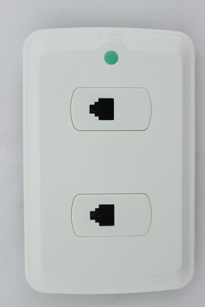 TOMA DOBLE TELF RJ11 AMBIA