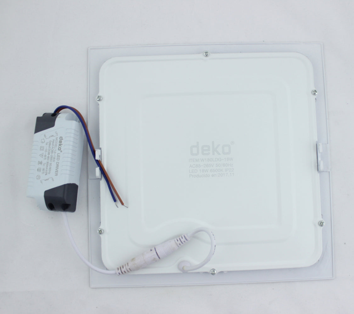 PANEL LED CUADRADO INCRUSTAR 18W 6400K