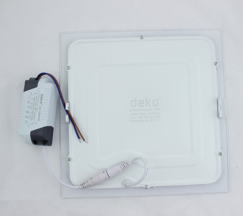 PANEL LED CUADRADO INCRUSTAR 18W 6400K