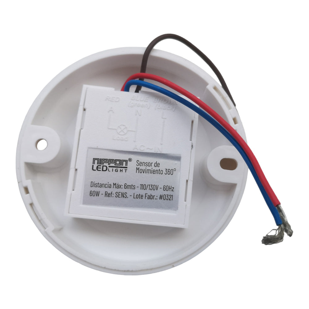 MINI SENSOR DE PRESENCIA INCRUSTAR 6 MTS