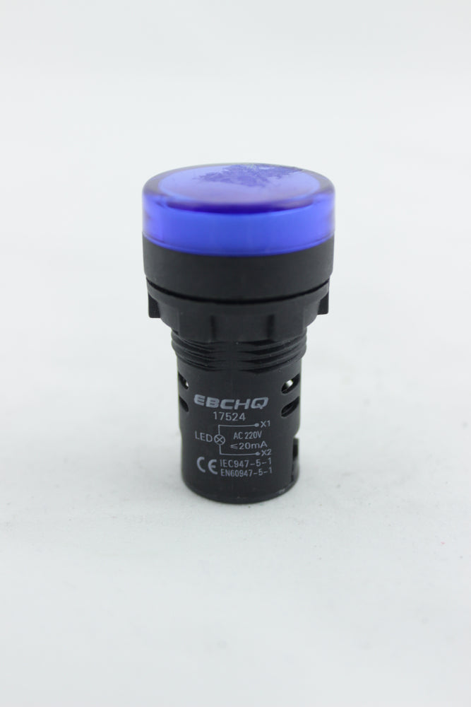 PILOTO LUZ AZUL 22MM PLASTICO