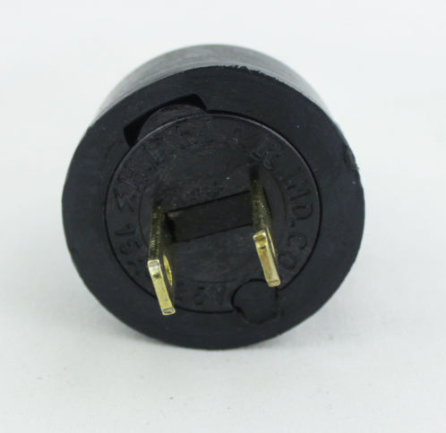 MACHO CLAVIJA CAUCHO SENCILLA 15 AMP PATA PLANA