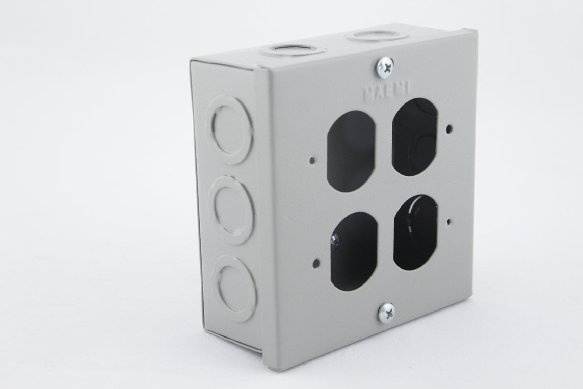 CAJA 12X12X5 TAPA DOS TOMA LEVITON