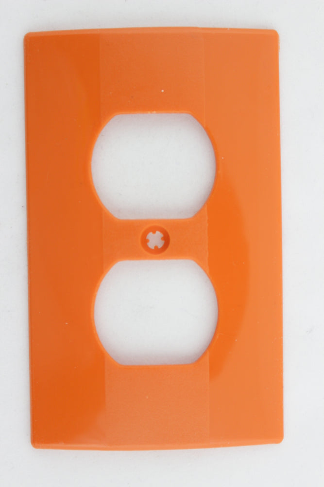 PLACA TAPA TOMA LEVITON NARANJA ECONOMICA