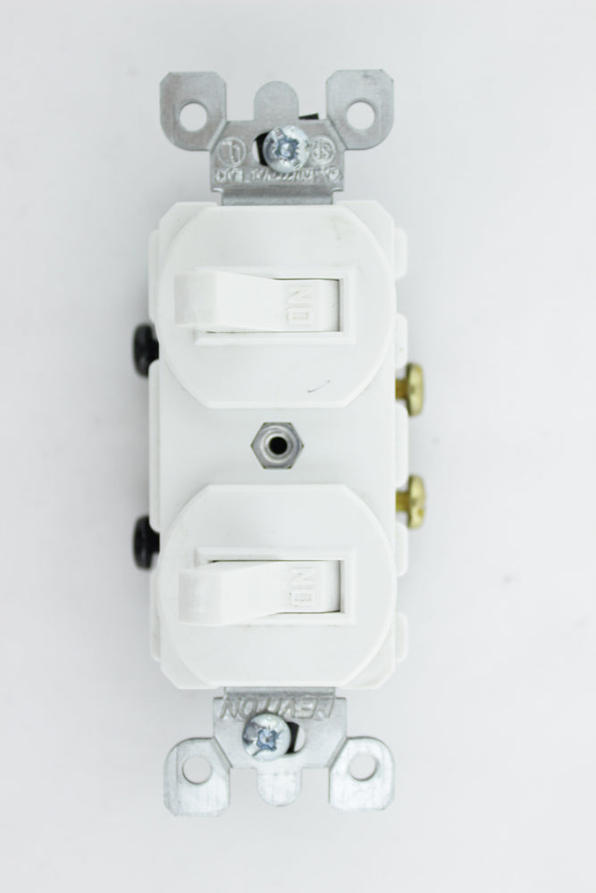 INTERRUPTOR DOBLE LEVITON BLANCO