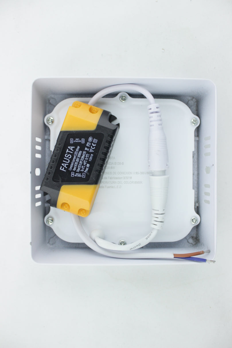 PANEL LED CUADRADO SOBREPONER 6W 6500