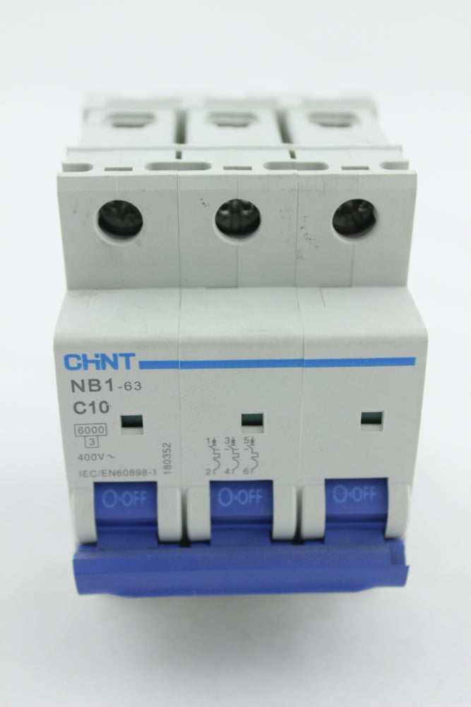 BREAKER TIPO RIEL CHINT 3X10A 230/400V 6KA