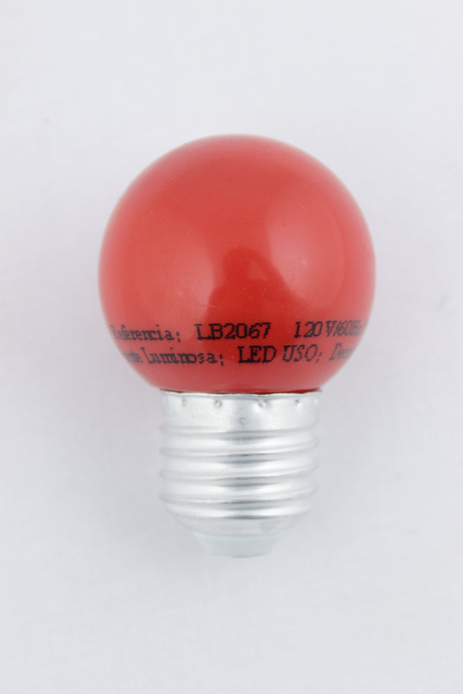 BOMBILLO LED 1W 120V COLOR ROJO