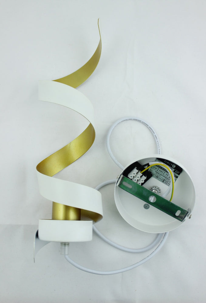 APLIQUE LAMPARA COLGANTE 451 E27 ESPIRAL NEGRA/DORADA