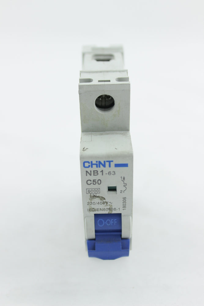BREAKER TIPO RIEL CHINT 1X50A 230/400V 6KA