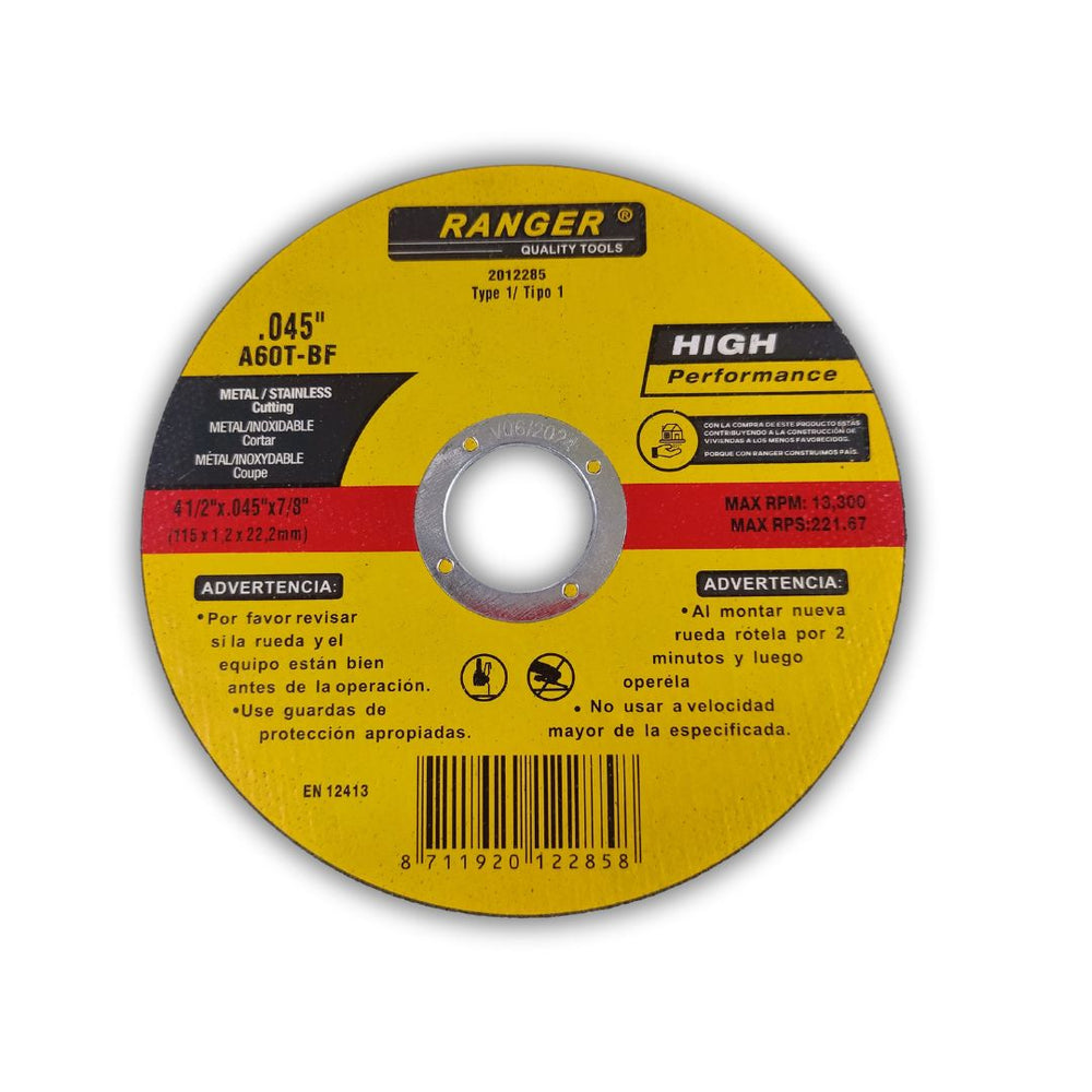 DISCO FINO RANGER METAL 4.1/2X7/8