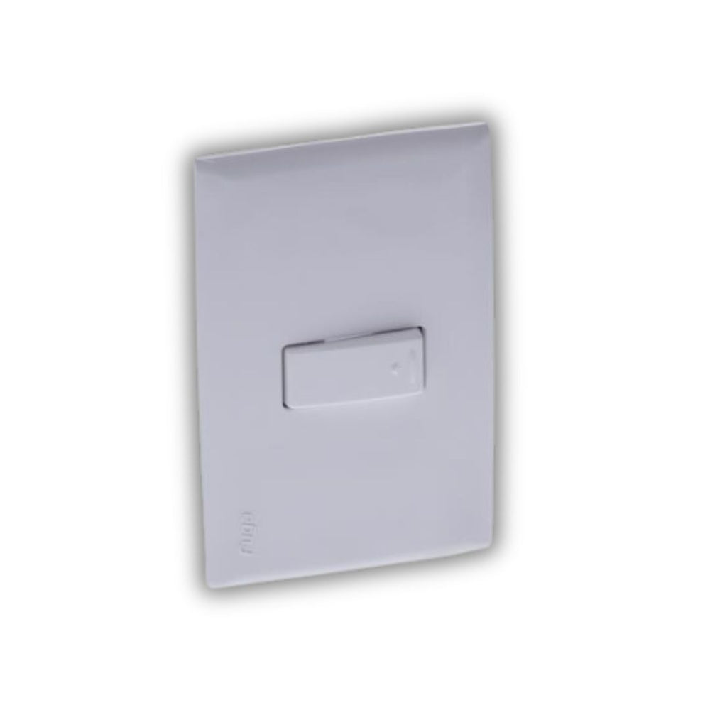 PULSADOR TIMBRE SENCILLO BLANCO FUGA